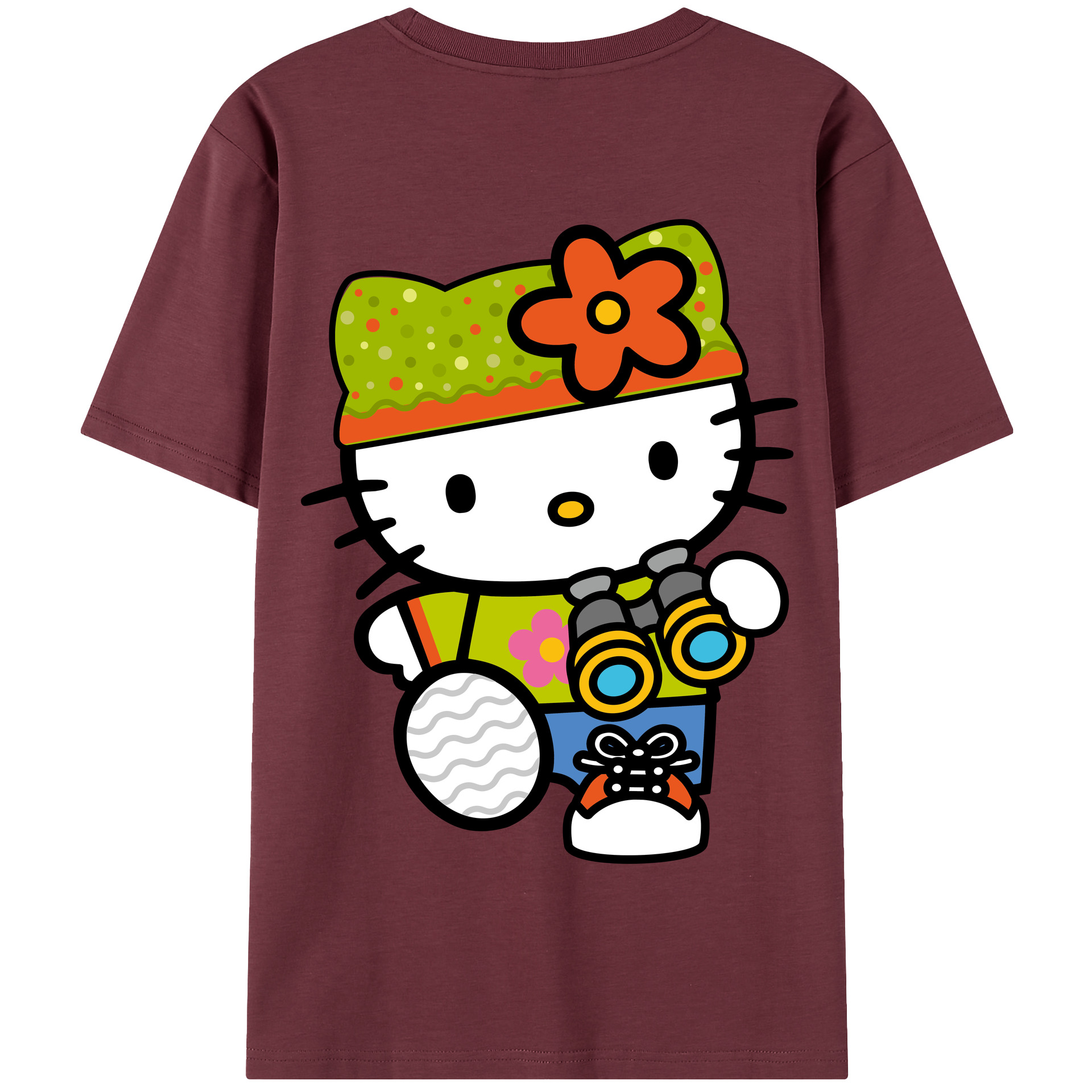 （画像用） Hello Kitty ハローキティ 綿100％半袖Tシャツ（背面プリント）